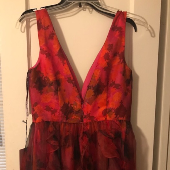 Flor et. al Brett Organza Gown, 10, Magenta Multi - Picture 2 of 3